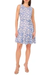Vince Camuto Sleeveless Tie Belt Minidress In Blue