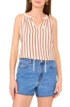 Vince Camuto Sleeveless Tie Neck Top In Red