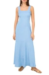 Vince Camuto Sleeveless Tiered Chambray Maxi Dress