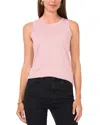 Vince Camuto Metallic Knit Tank In Dusty Blush