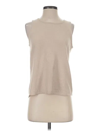 Pre-owned Vince Camuto Sleeveless T-shirt In Tan