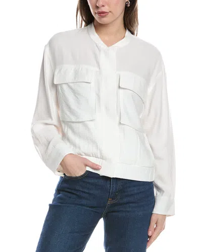 Vince Camuto Slouchy Bomber Jacket In White