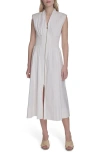 Vince Camuto Smock Waist Cotton Midi Dress In Ivory