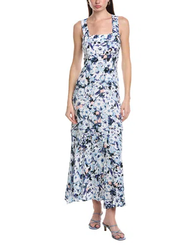 Vince Camuto Smocked Back Challis Maxi Dress In Multi