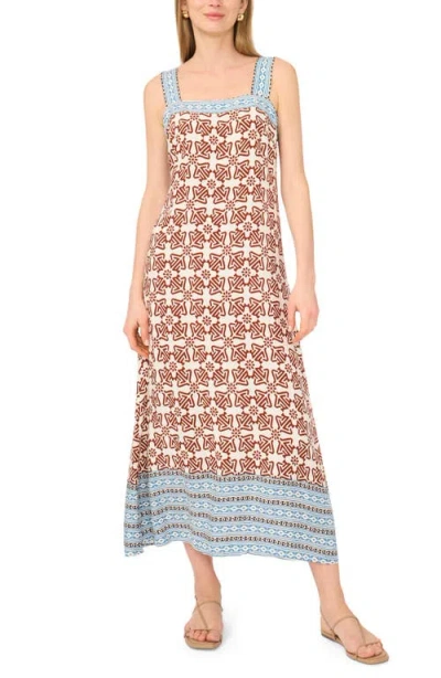 Vince Camuto Smocked Back Maxi Dress In Brown
