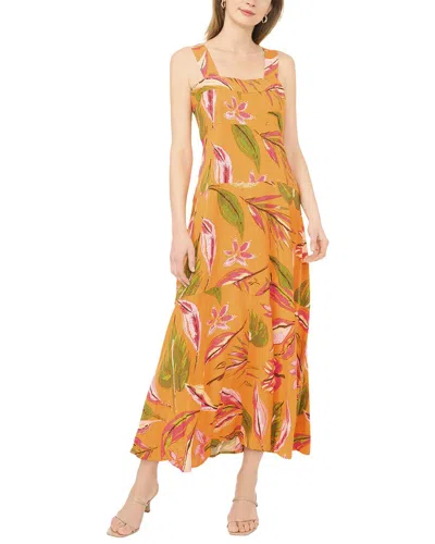 Vince Camuto Smocked Back Sleeveless Maxi Dress In Multi