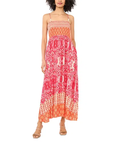 Vince Camuto Smocked Bodice Maxi Dress In Orange
