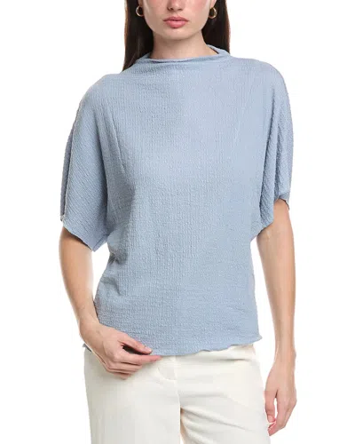 Vince Camuto Smocked Boxy Top In Blue