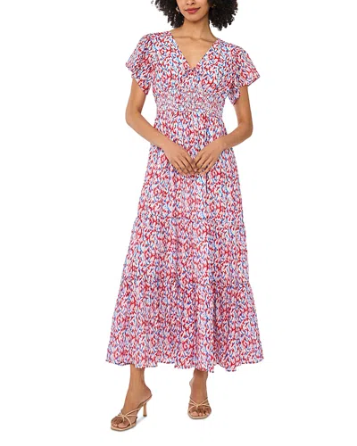 Vince Camuto Smocked Maxi Dress In Multi