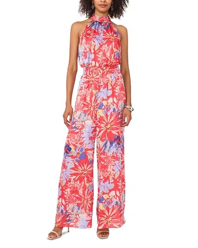 Vince Camuto Smocked Sleeveless Jumpsuit In Cayenne