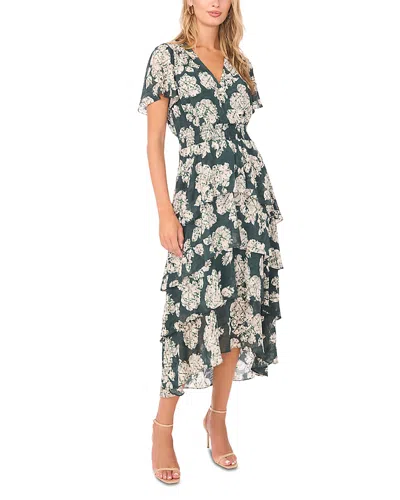 VINCE CAMUTO SMOCKED TIERED DRESS