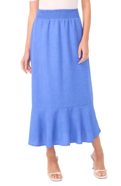 Vince Camuto Smocked Waist Maxi Skirt In Blue