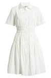 Vince Camuto Smocked Waist Tiered Shirtdress