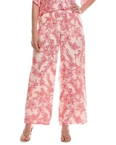 Vince Camuto Smocked Waist Wide Leg Pant In Multi