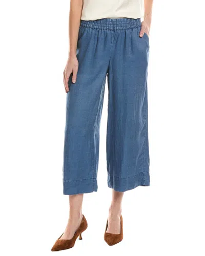 Vince Camuto Smocked Waist Wide Leg Pant In Blue