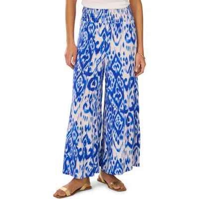 Vince Camuto Smocked Waist Wide Leg Pants In Royal Azure