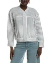 Vince Camuto Snap Front Bomber Jacket In Multi