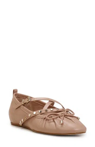 Vince Camuto Solah Mary Jane Flat In Beige