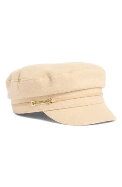 Vince Camuto Solid Felt Skipper Cap In Brown