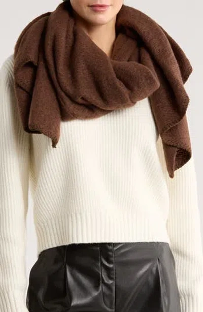 Vince Camuto Solid Shine Knit Scarf In Brown