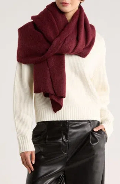 Vince Camuto Solid Shine Knit Scarf In Burgundy