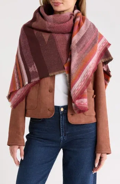 Vince Camuto Southwestern Blanket Scarf In Multi