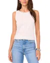 Vince Camuto Women's Crewneck Keyhole-back Tank Top In New Ivory