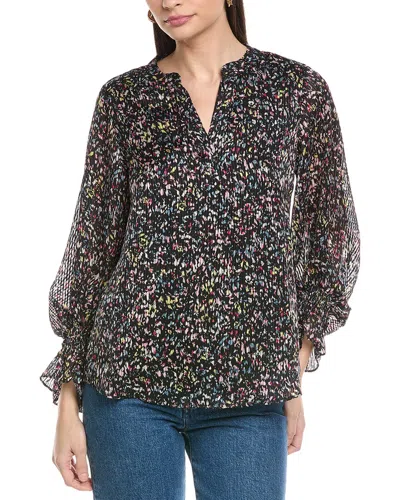Vince Camuto Split Neck Blouse In Multi