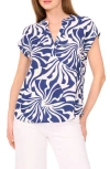 Vince Camuto Split Neck Cap Sleeve Top