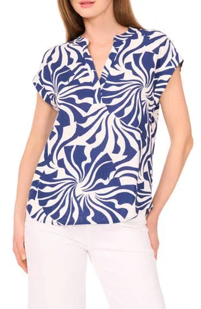 Vince Camuto Split Neck Cap Sleeve Top