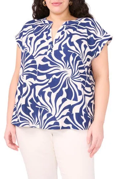 Vince Camuto Split Neck Cap Sleeve Top