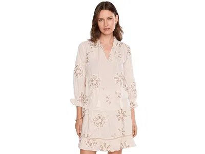 Vince Camuto Split Neck Tie Blouse Women's Clothing New Ivory: Xl In White