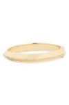 Vince Camuto Spring Hinged Bangle Bracelet In Goldtone