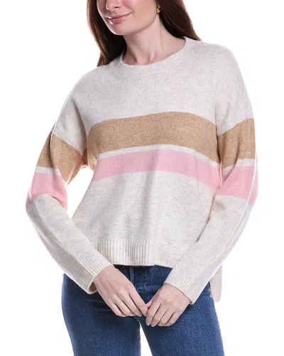 Vince Camuto Spring Stripe Sweater In Brown