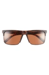Vince Camuto Square Half Frame Sunglasses In Brown