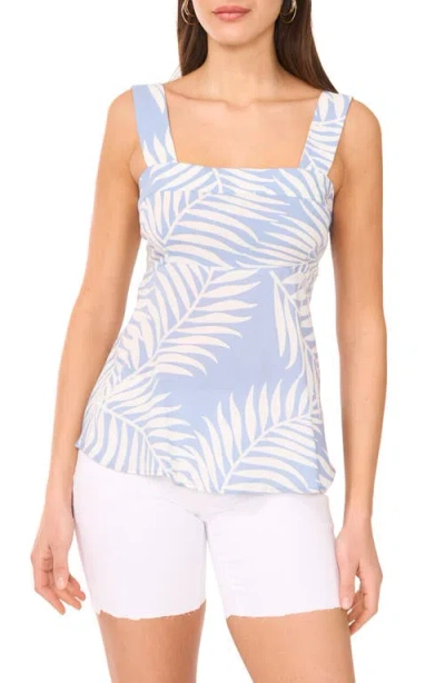 Vince Camuto Square Neck Sleeveless Top In Lake Breeze