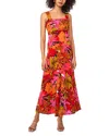 Vince Camuto Tiered Square Neck Maxi Dress In Multi