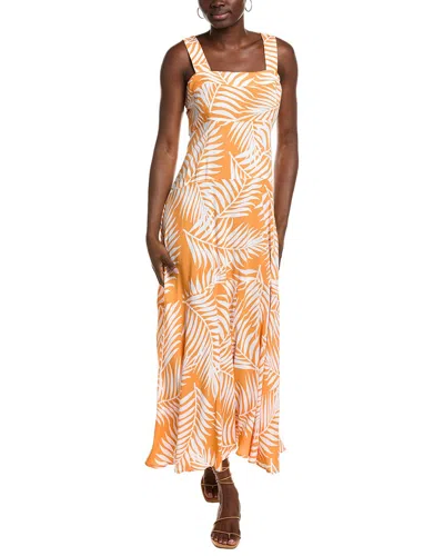 Vince Camuto Square Neck Tiered Maxi Dress In Yellow