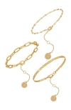 Vince Camuto Stackable Bracelet Set In Gold