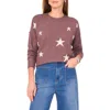 Vince Camuto Star Crewneck Sweater In Brown