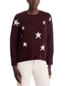 Vince Camuto Star Crewneck Sweater In Red