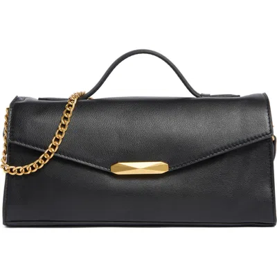 Vince Camuto Stehf Top Handle Leather Bag In Black