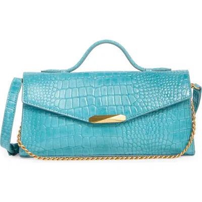 Vince Camuto Stehf Top Handle Leather Bag In Blue