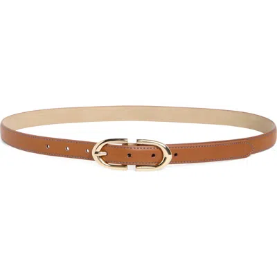 Vince Camuto Stitch Edge Skinny Belt In Blue