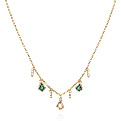 Vince Camuto Stone Charm Chain Necklace In Goldtone