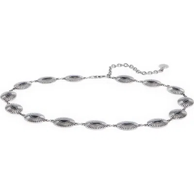 Vince Camuto Stone Conch Chain Belt In Metallic