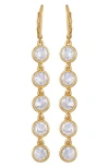 Vince Camuto Stone Linear Earrings In Gold