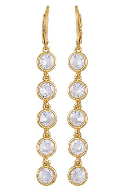 Vince Camuto Stone Linear Earrings In Gold