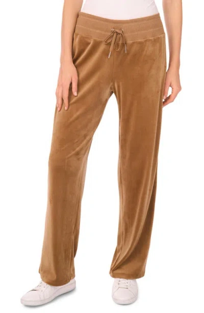 Vince Camuto Straight Leg Drawstring Pants In Brown
