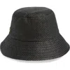 Vince Camuto Straw Bucket Hat In Black